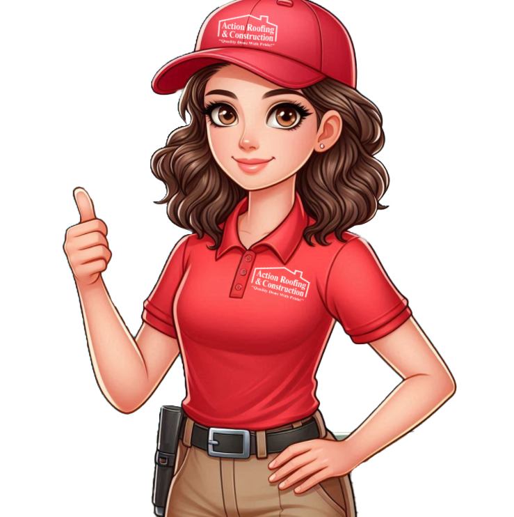Cartoon style company image of women contract worker giving a thumbs up